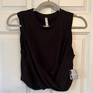 Free People Movement Black Crop Tank - Size S - Twist front